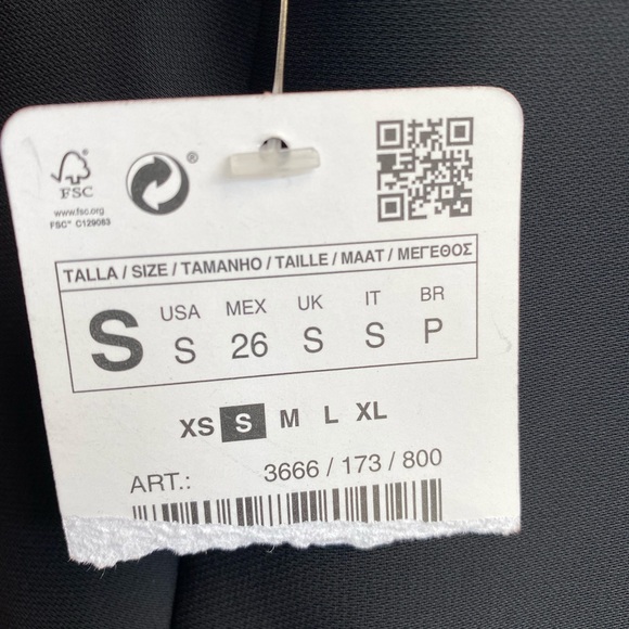 Zara two layer blouse in black Size S - Picture 3 of 6